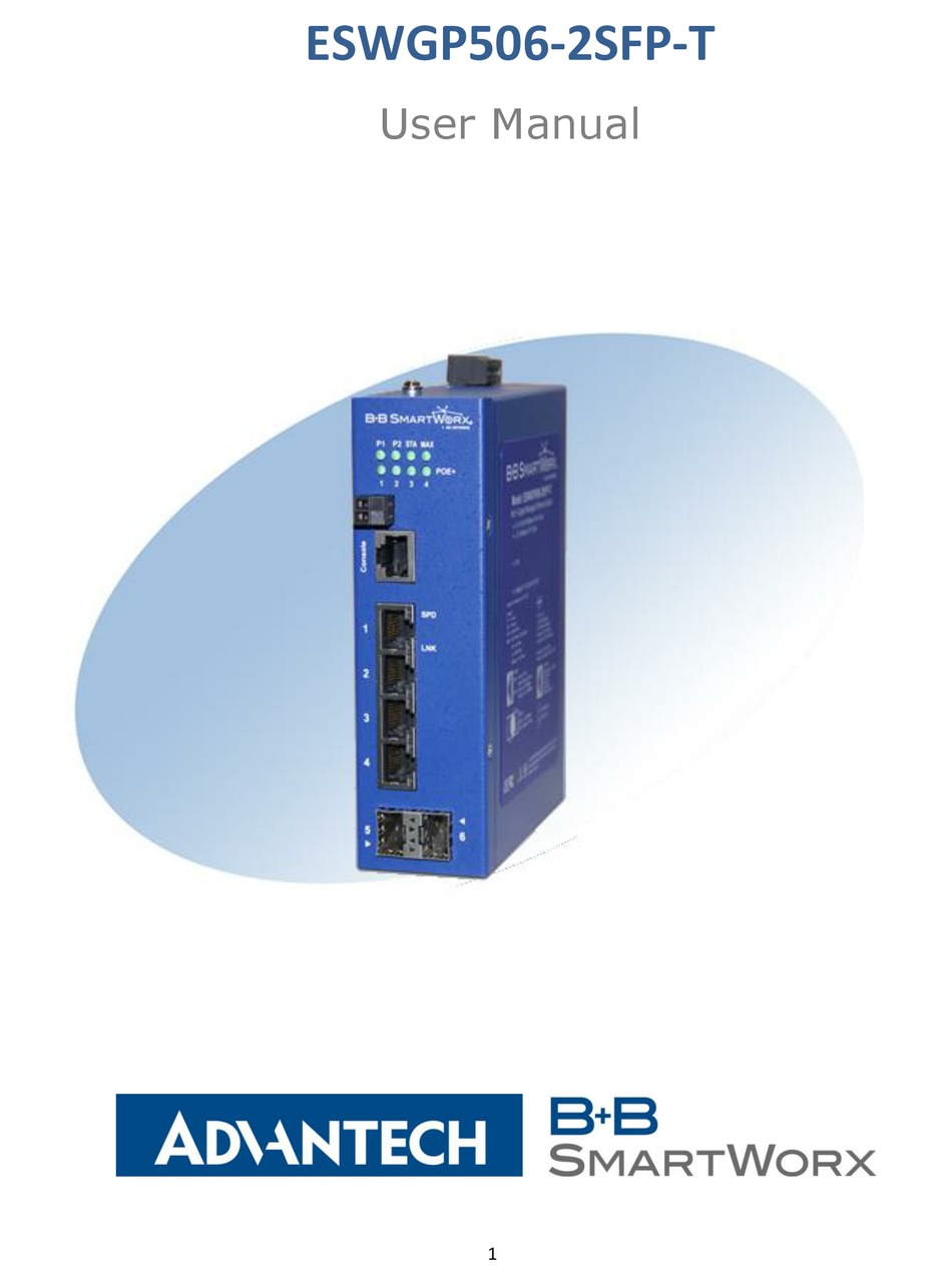 ADVANTECH B&B SMARTWORX ESWGP506-2SFP-T USER MANUAL Pdf Download ...