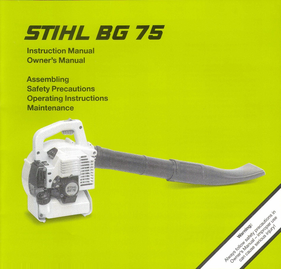 Stihl bg75 2024 leaf blower