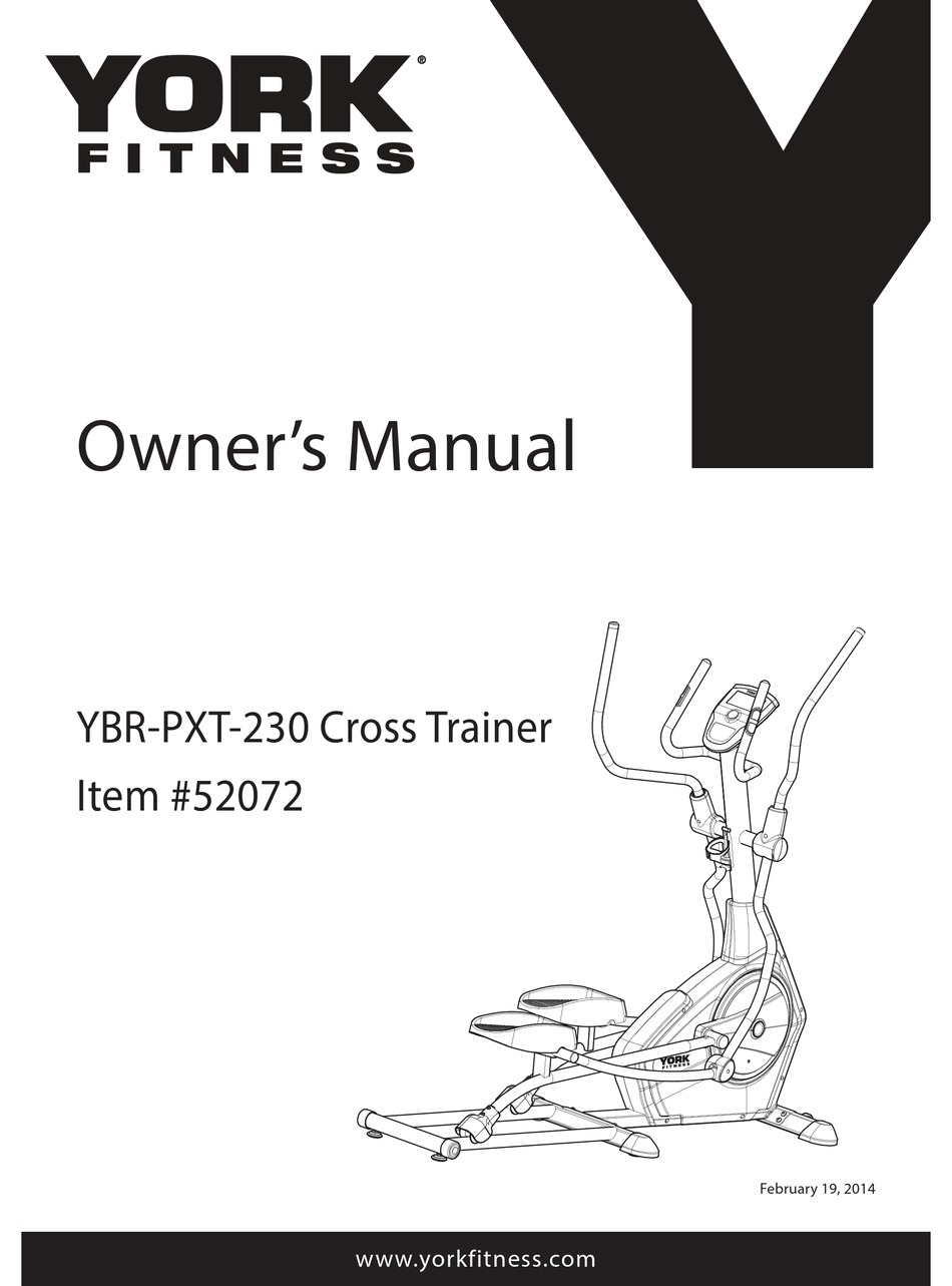 York aspire 2025 cross trainer manual