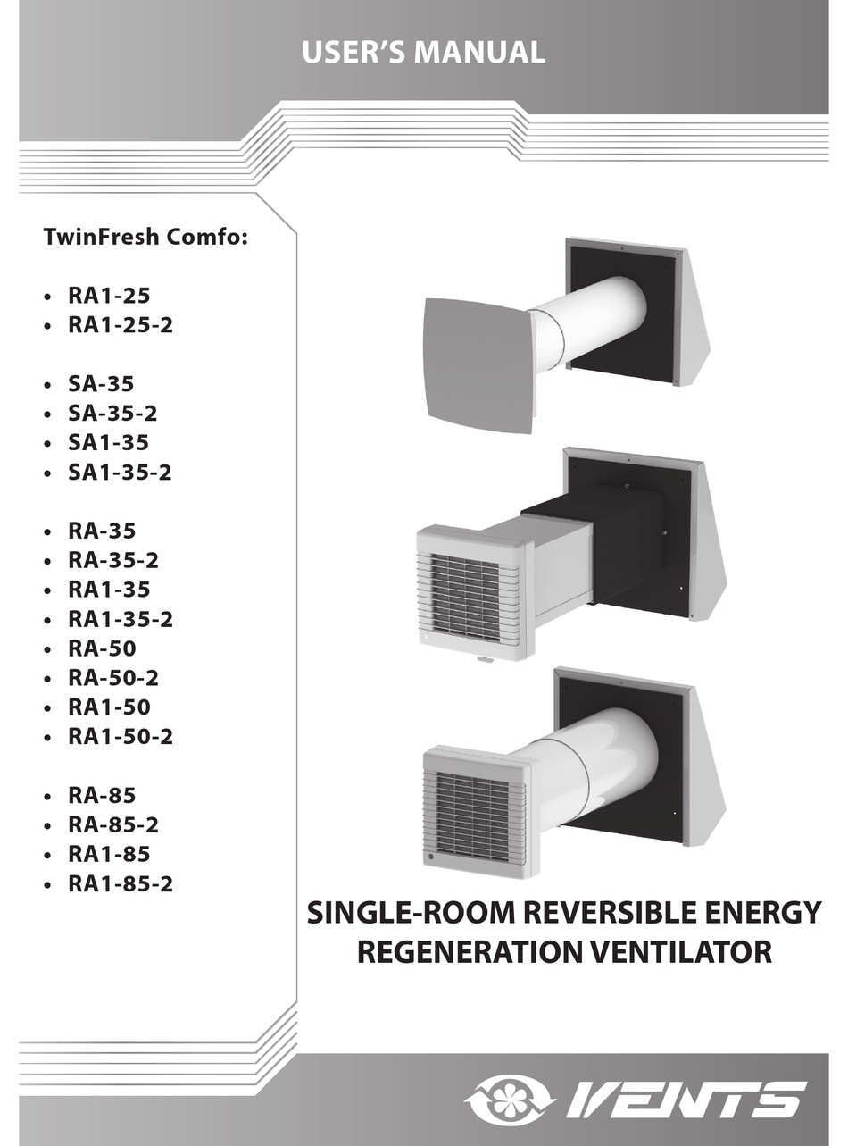 VENTS RA1-25 USER MANUAL Pdf Download | ManualsLib