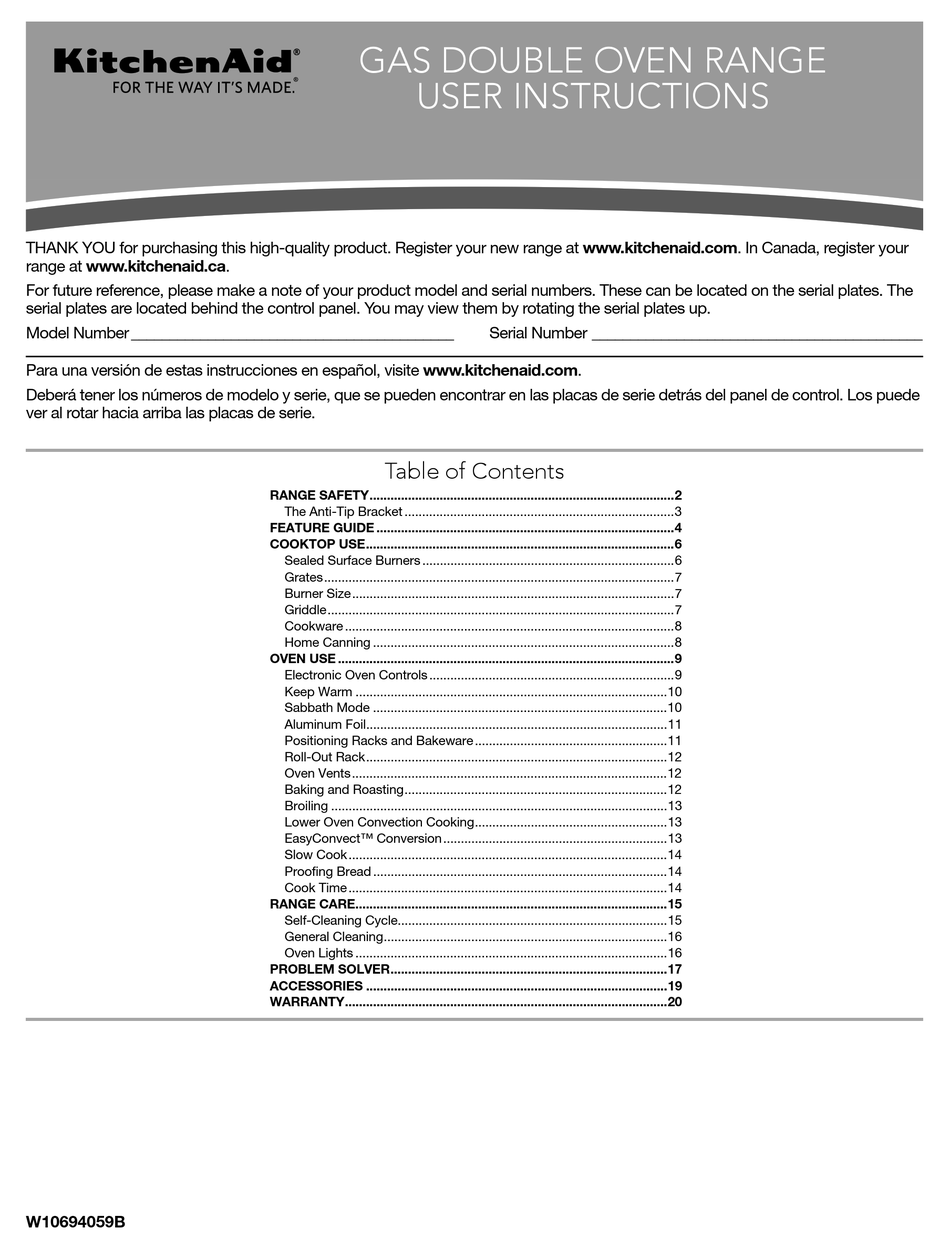 KITCHENAID KFGD500ESS USER INSTRUCTIONS Pdf Download ManualsLib