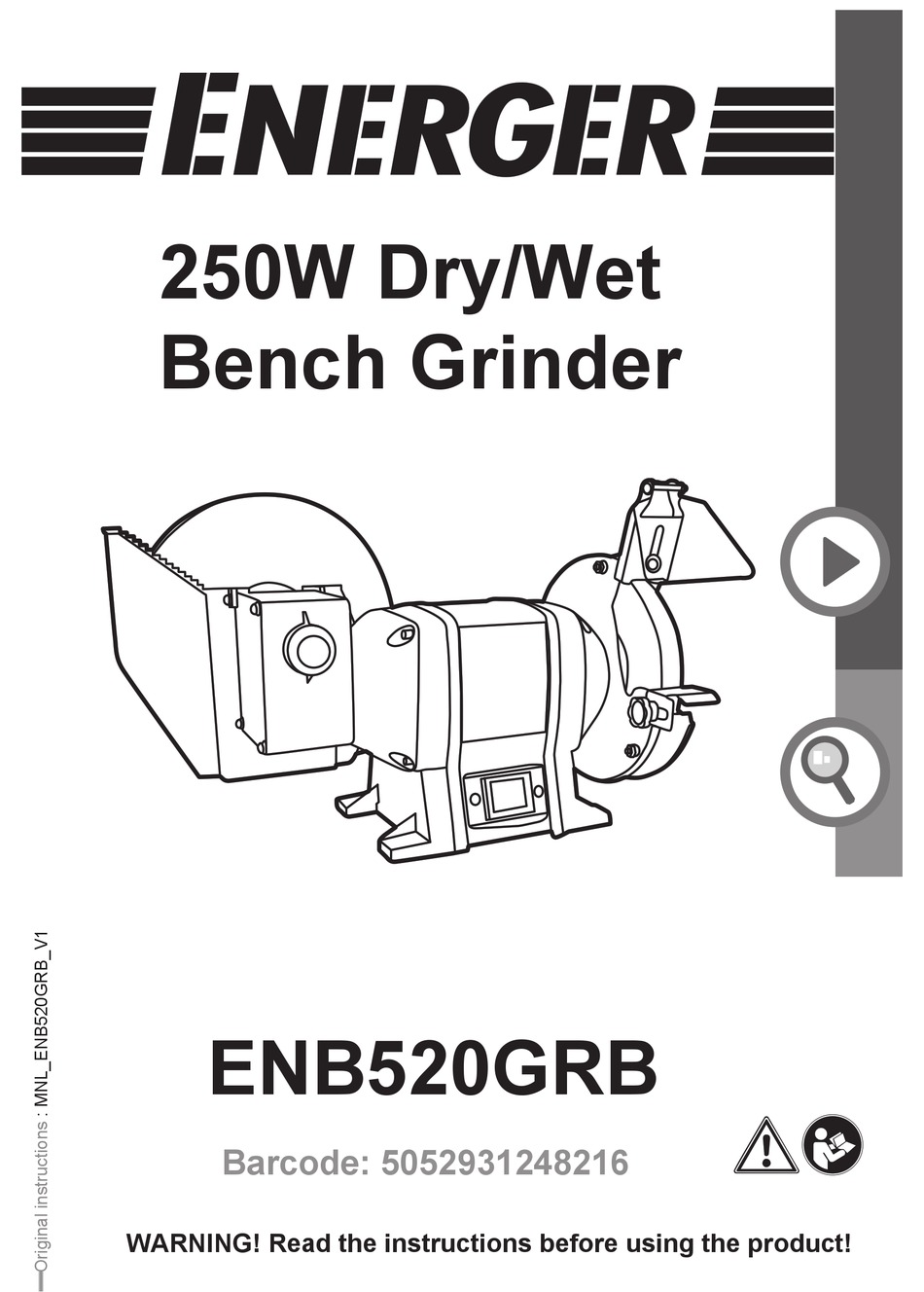 Energer bench online grinder