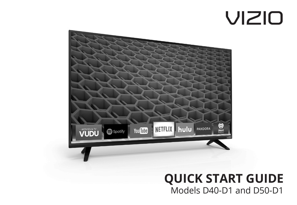 VIZIO D50D1 QUICK START MANUAL Pdf Download ManualsLib