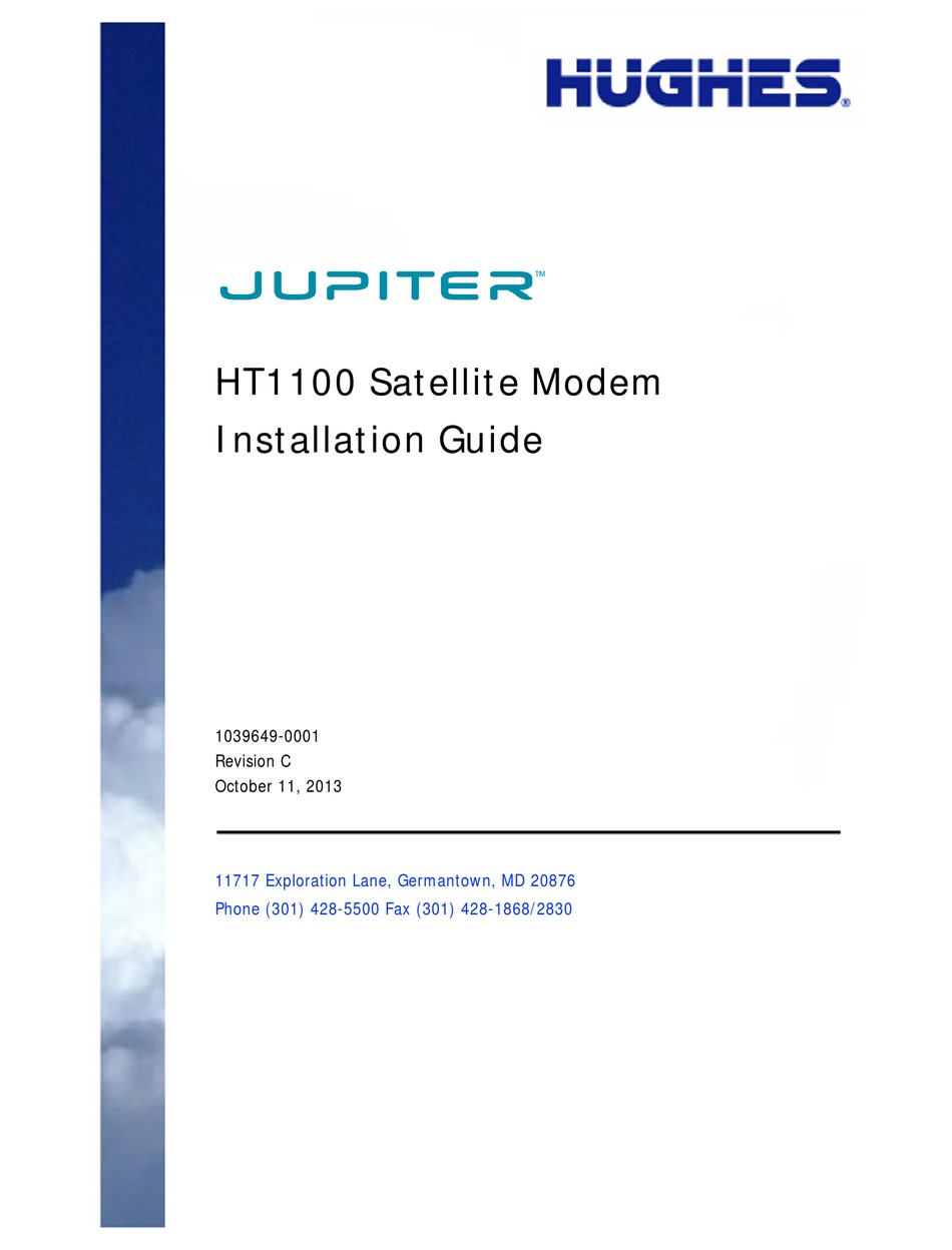 HUGHES JUPITER HT1100 INSTALLATION MANUAL Pdf Download | ManualsLib