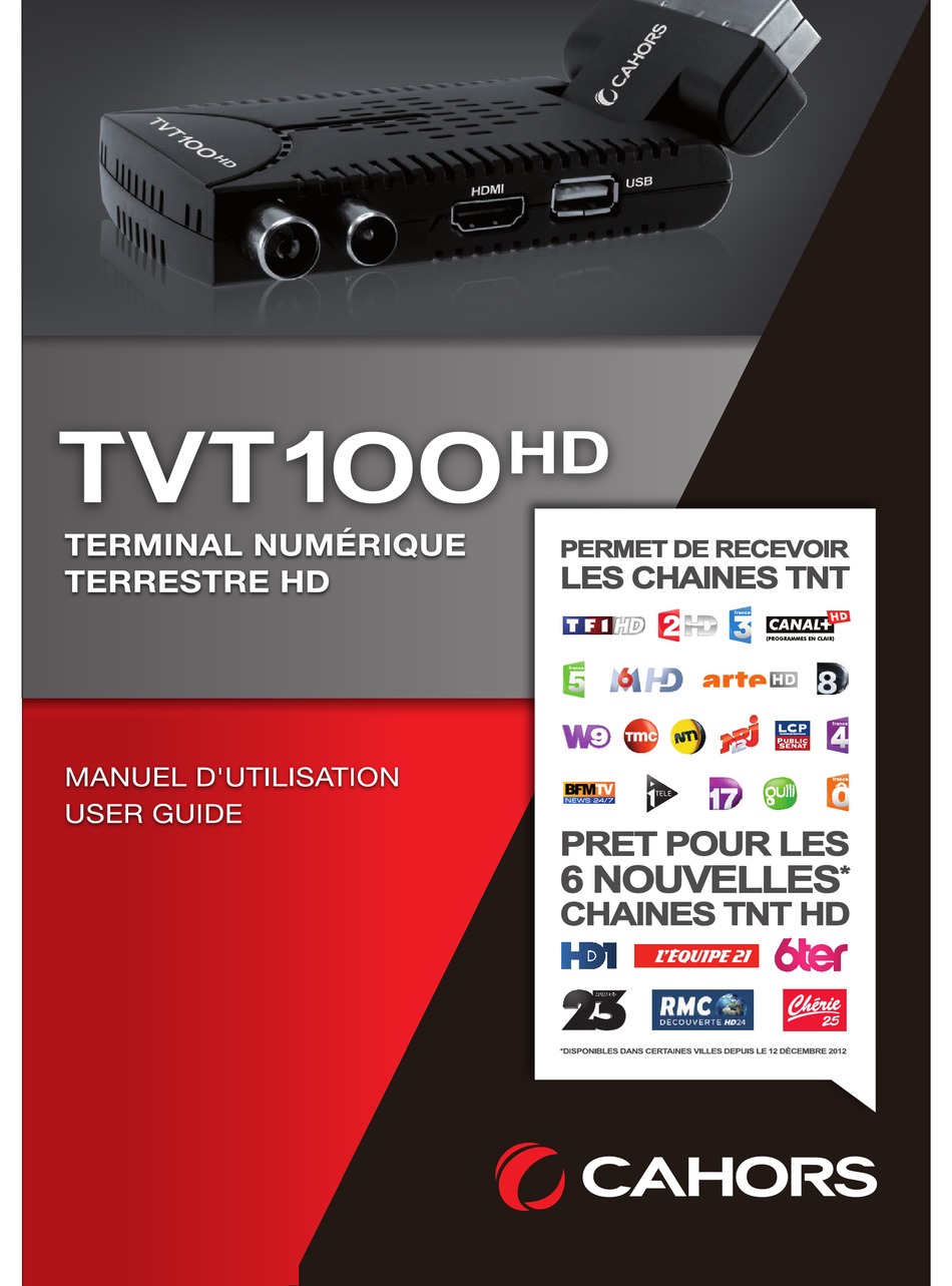 CAHORS TVT 100HD USER MANUAL Pdf Download ManualsLib