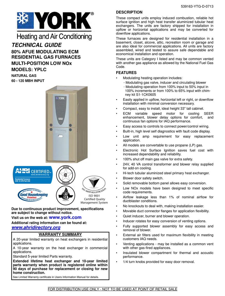 York Ylaa Service Manual