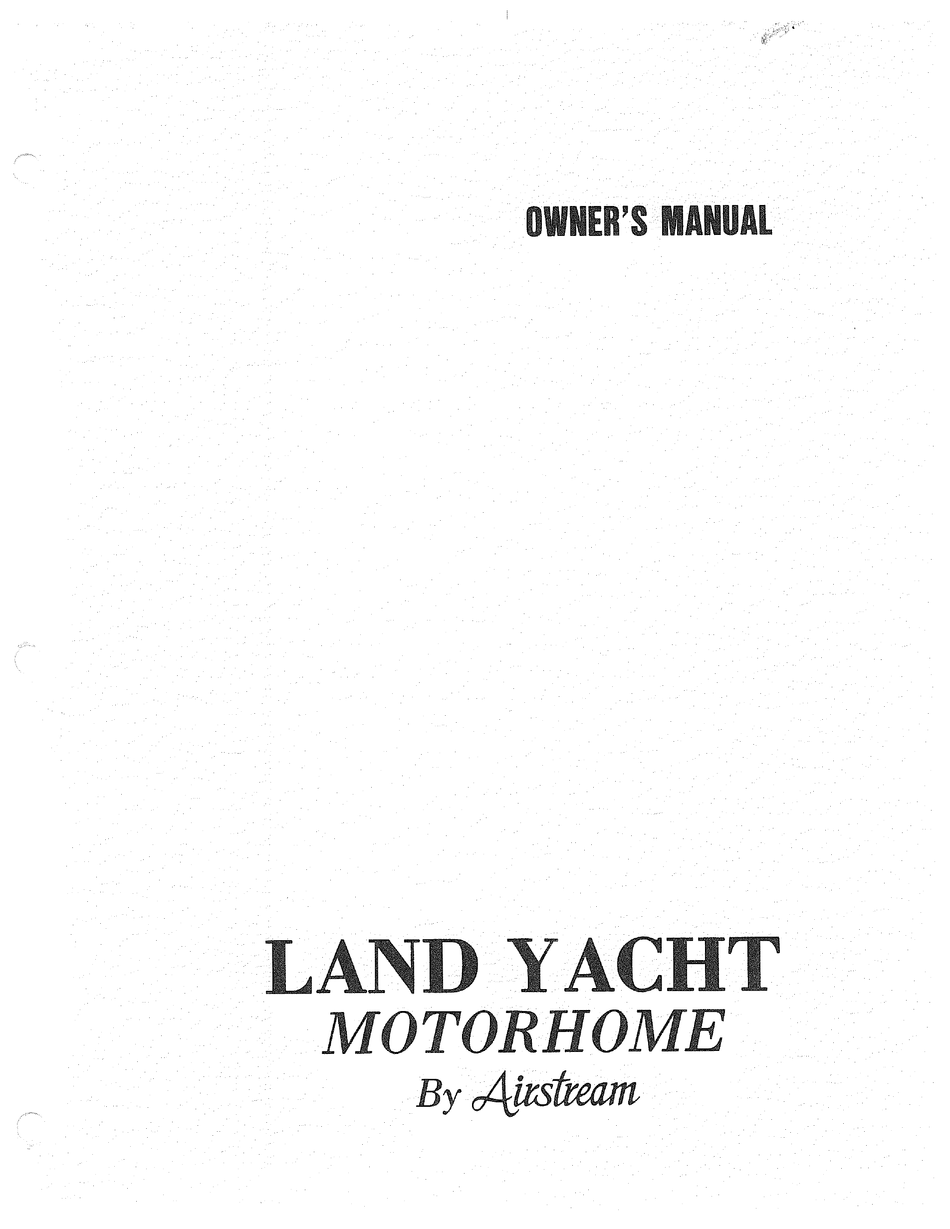 airstream land yacht manual