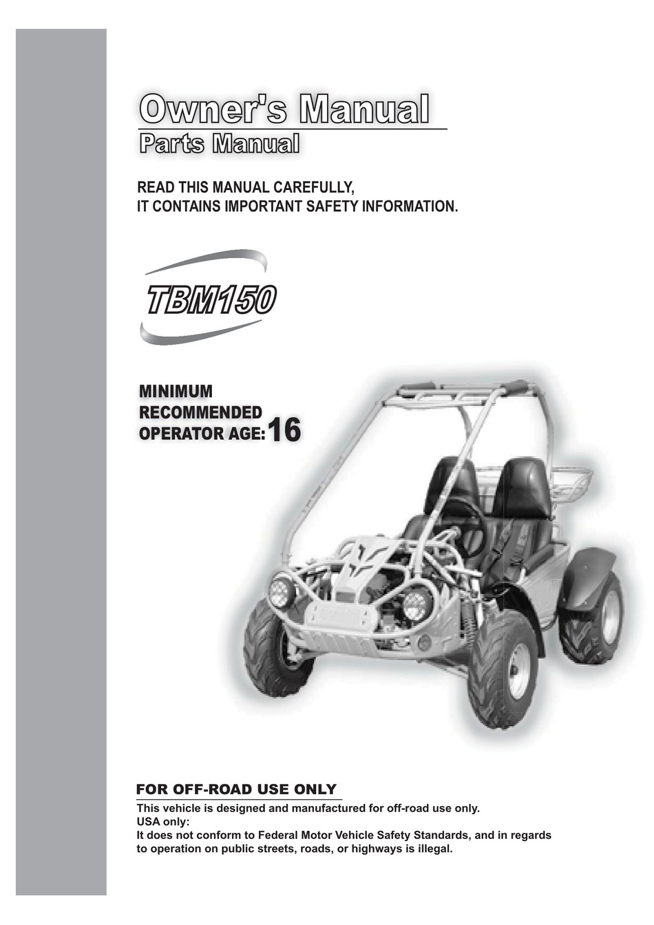 TRAILMASTER TBM150 OWNER'S MANUAL Pdf Download ManualsLib