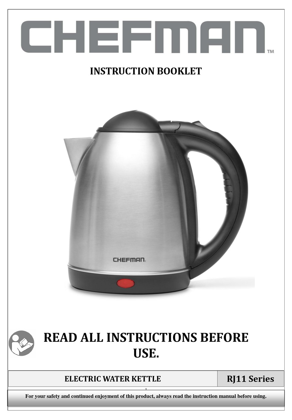 CHEFMAN RJ11 SERIES INSTRUCTION BOOKLET Pdf Download | ManualsLib