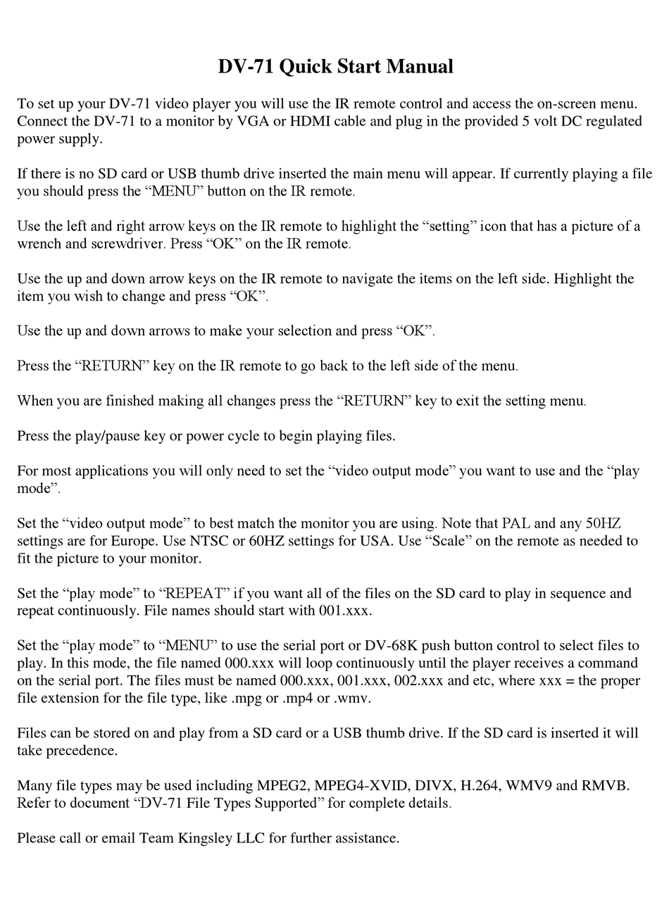 MEDEAWIZ DV71 QUICK START MANUAL Pdf Download ManualsLib