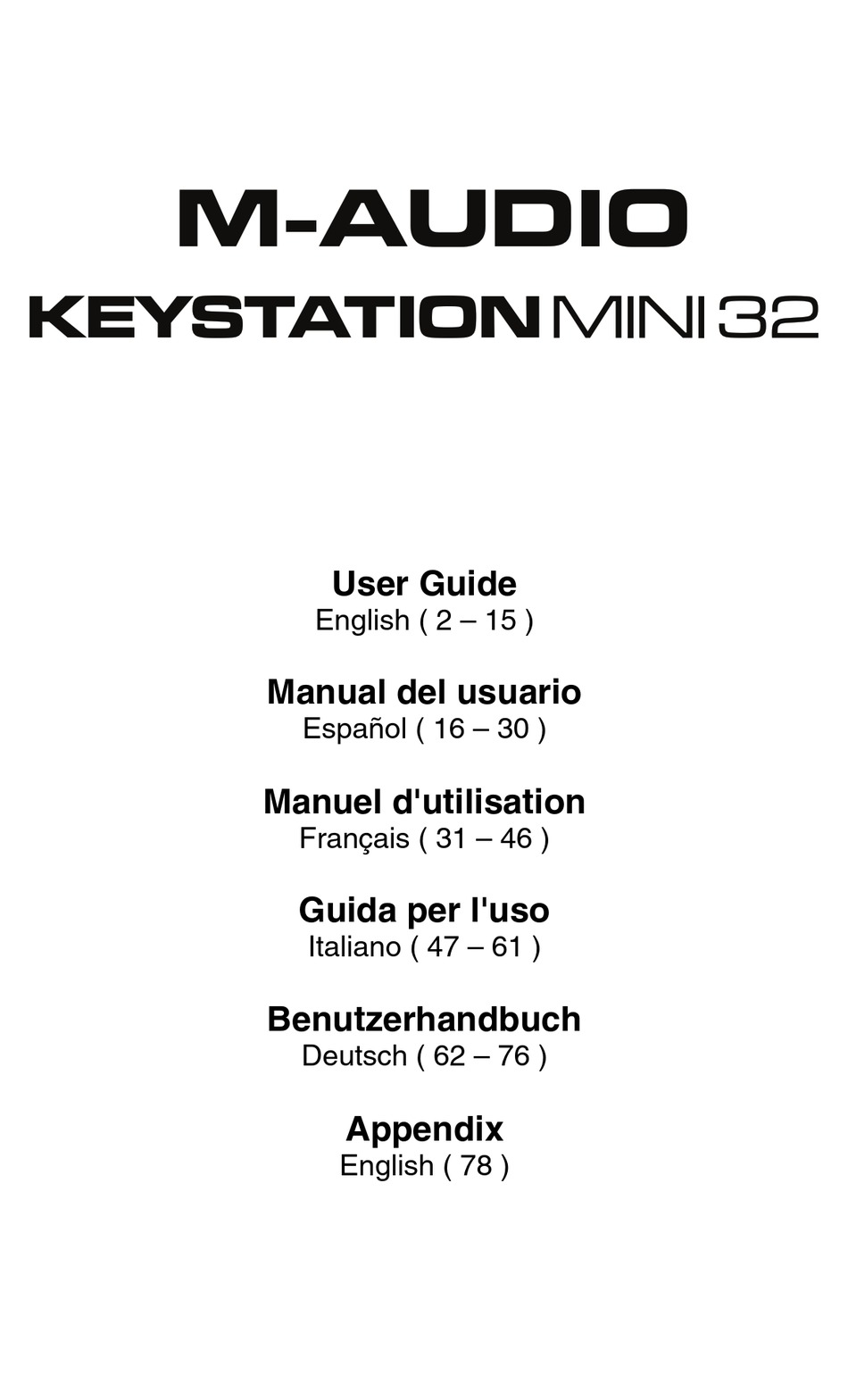 M Audio Keystation Mini 32 User Manual Pdf Download Manualslib