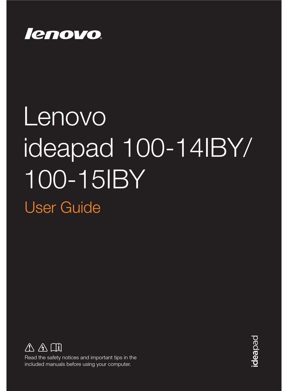 Lenovo Ideapad 100 14iby User Manual Pdf Download Manualslib