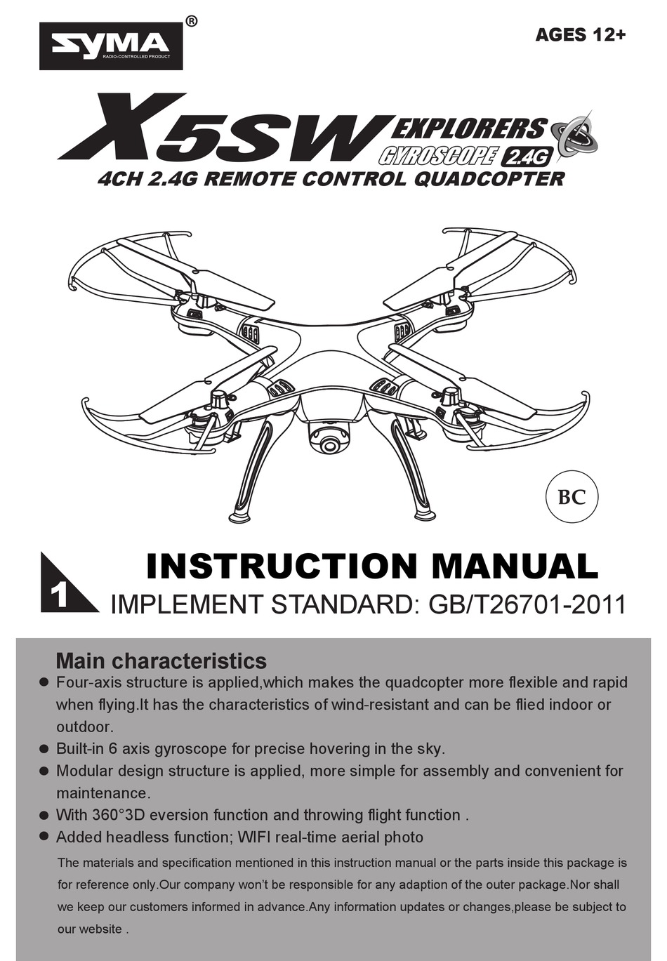 Manual Do Drone Syma X5sw Em Portugues - Picture Of Drone