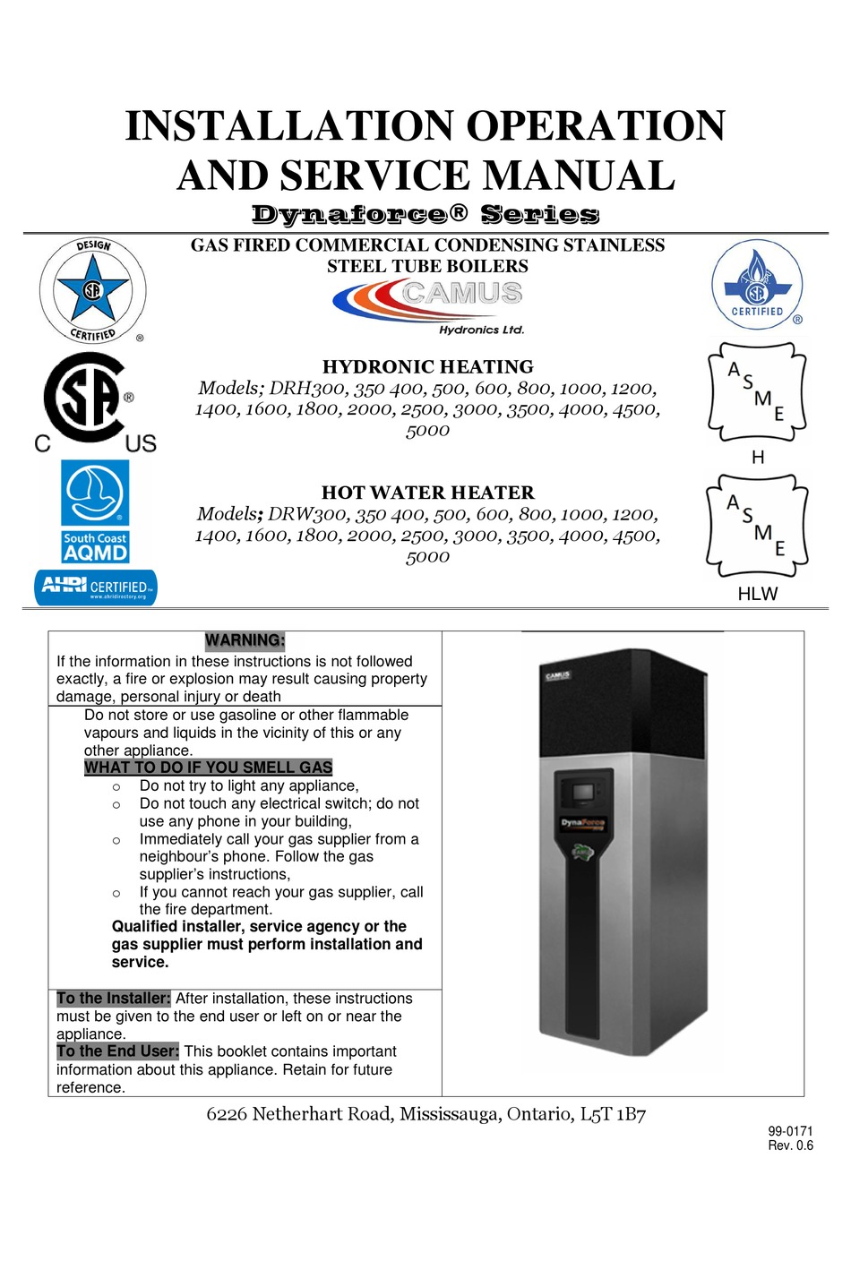 Camus Hydronics Drh300 Installation Operation And Service Manual Pdf Download Manualslib