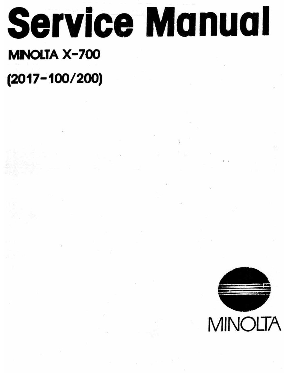 Manuale di istruzioni MINOLTA x-700 x700 x 700 
