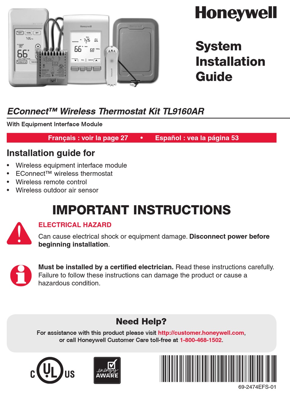 HONEYWELL TL9160AR INSTALLATION MANUAL Pdf Download | ManualsLib