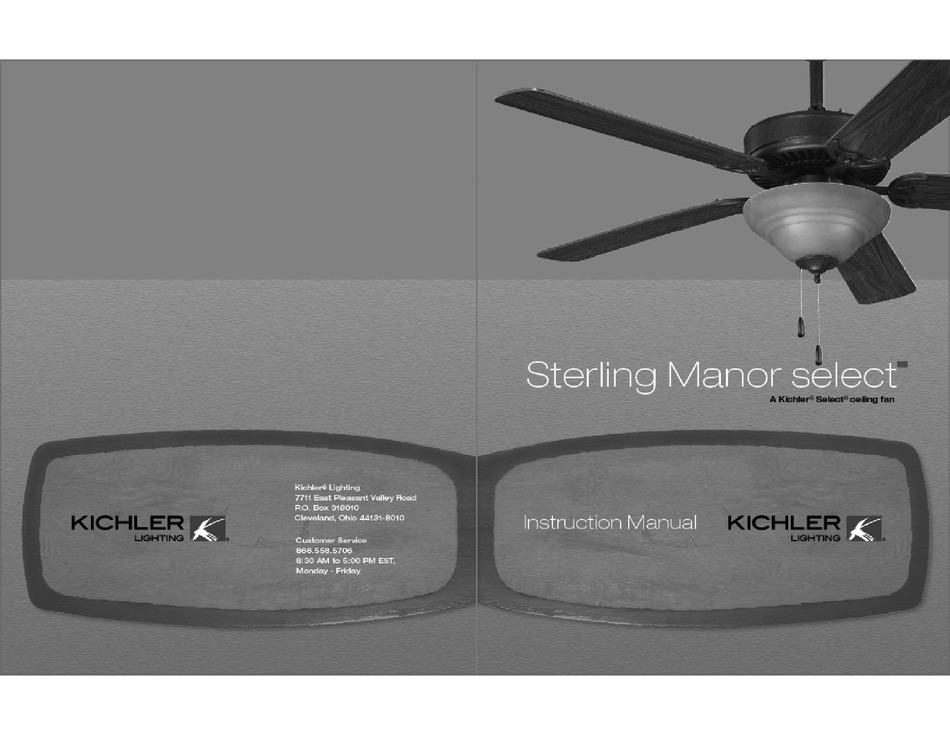 KICHLER LIGHTING STERLING MANOR SELECT INSTRUCTION MANUAL Pdf Download