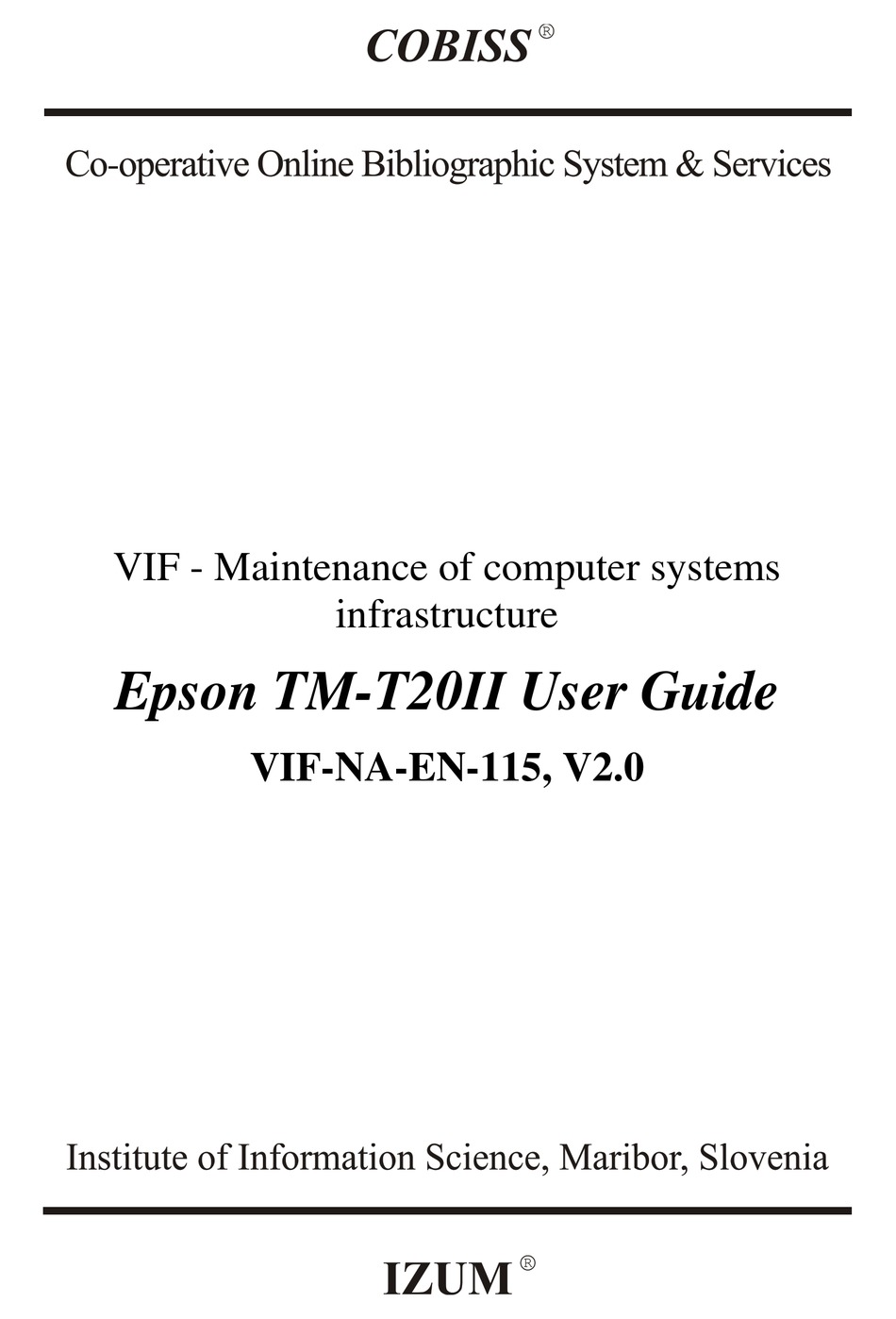 Epson Tm T20ii User Manual Pdf Download Manualslib 8797