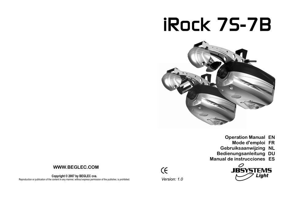 JB Systems IROCK 7S proiettore Scanner argento colore