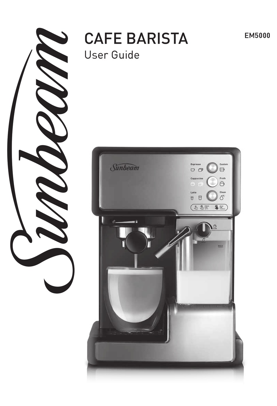 sunbeam coffee machine cafe crema