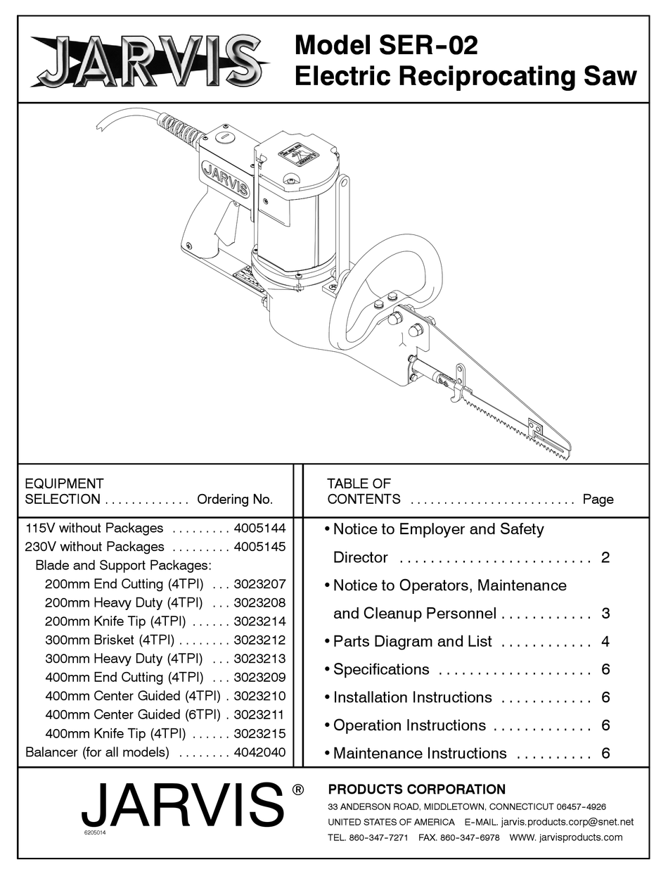 JARVIS SER02 INSTRUCTION MANUAL Pdf Download ManualsLib