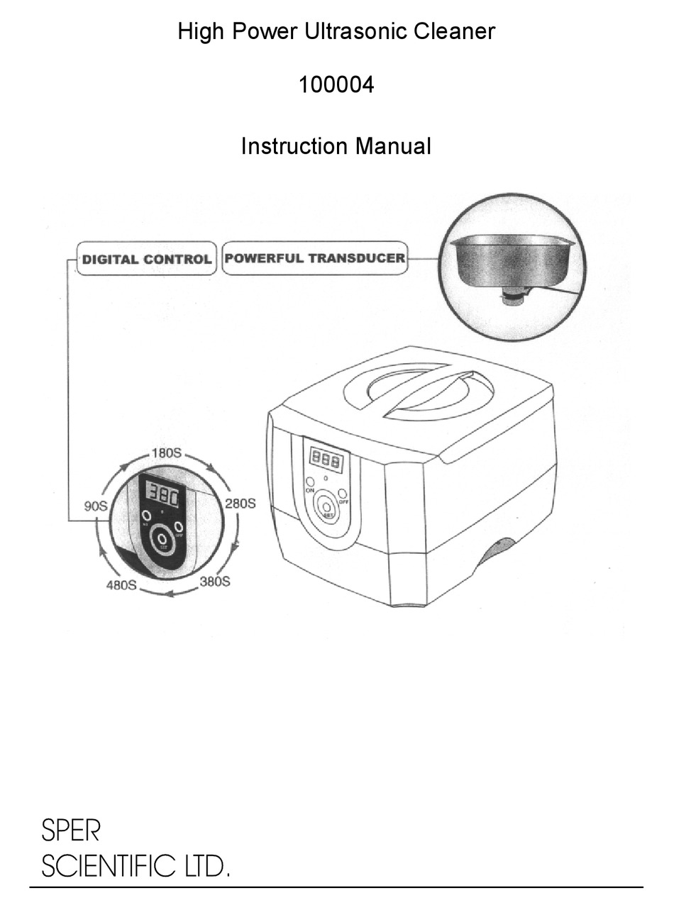 SPER SCIENTIFIC 100004 INSTRUCTION MANUAL Pdf Download | ManualsLib