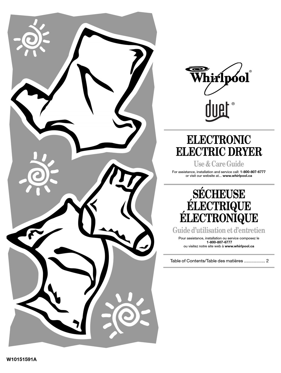 WHIRLPOOL DUET SERIES USE & CARE MANUAL Pdf Download ManualsLib