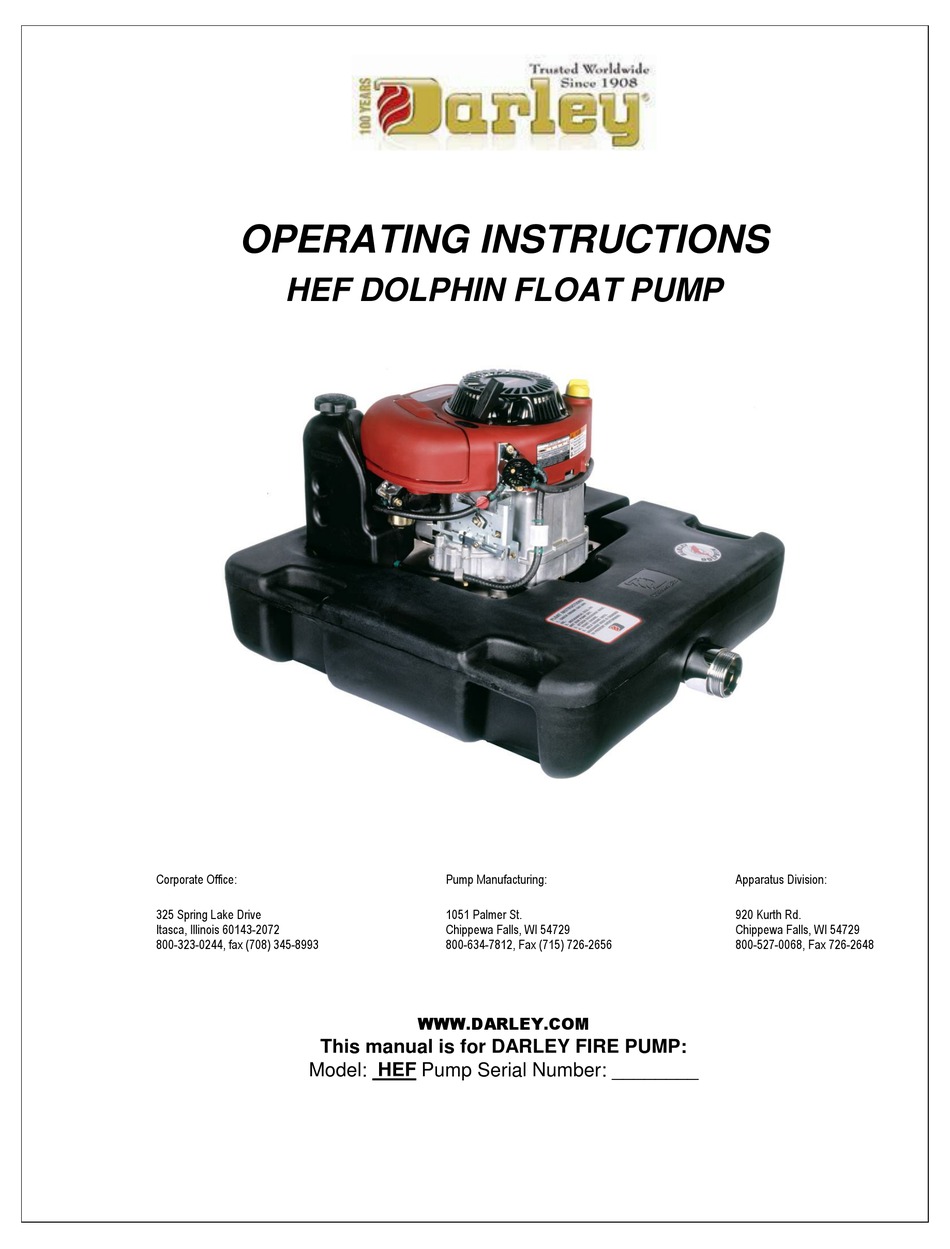 DARLEY HEF OPERATING INSTRUCTIONS MANUAL Pdf Download ManualsLib