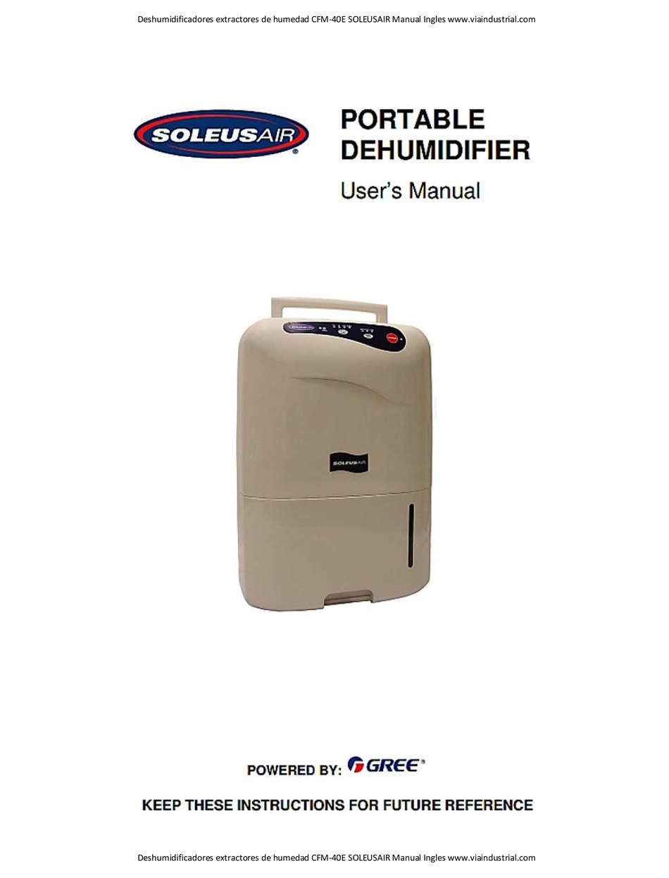 SOLEUS AIR CFM-40E USER MANUAL Pdf Download | ManualsLib