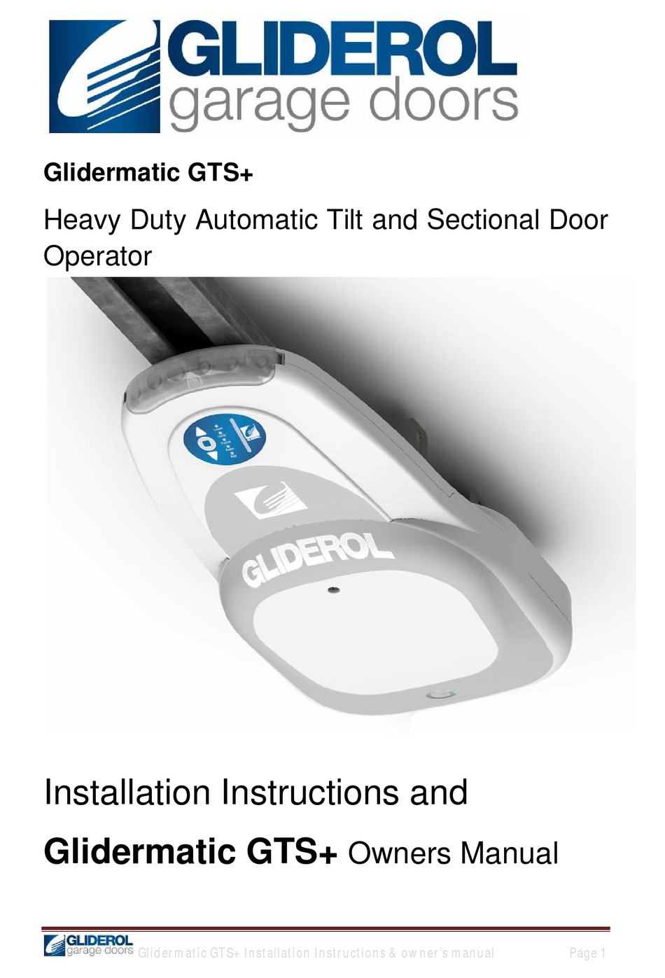 Gliderol Glidermatic Gts Owner S Manual Pdf Download Manualslib Gliderol Glidermatic Gts Owner S Manual Pdf Download Manualslib