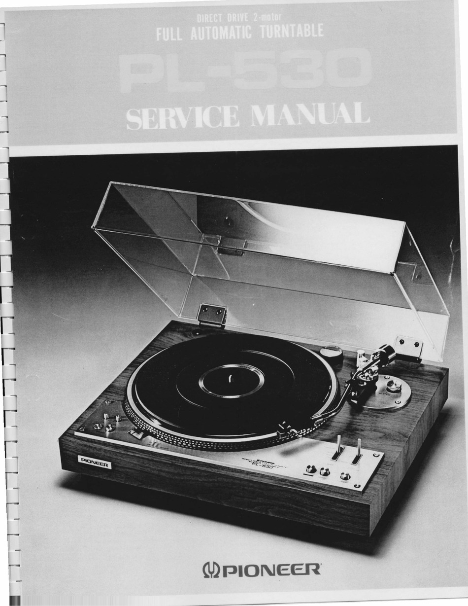 Pioneer PL-570 Turntable Owners Manual 