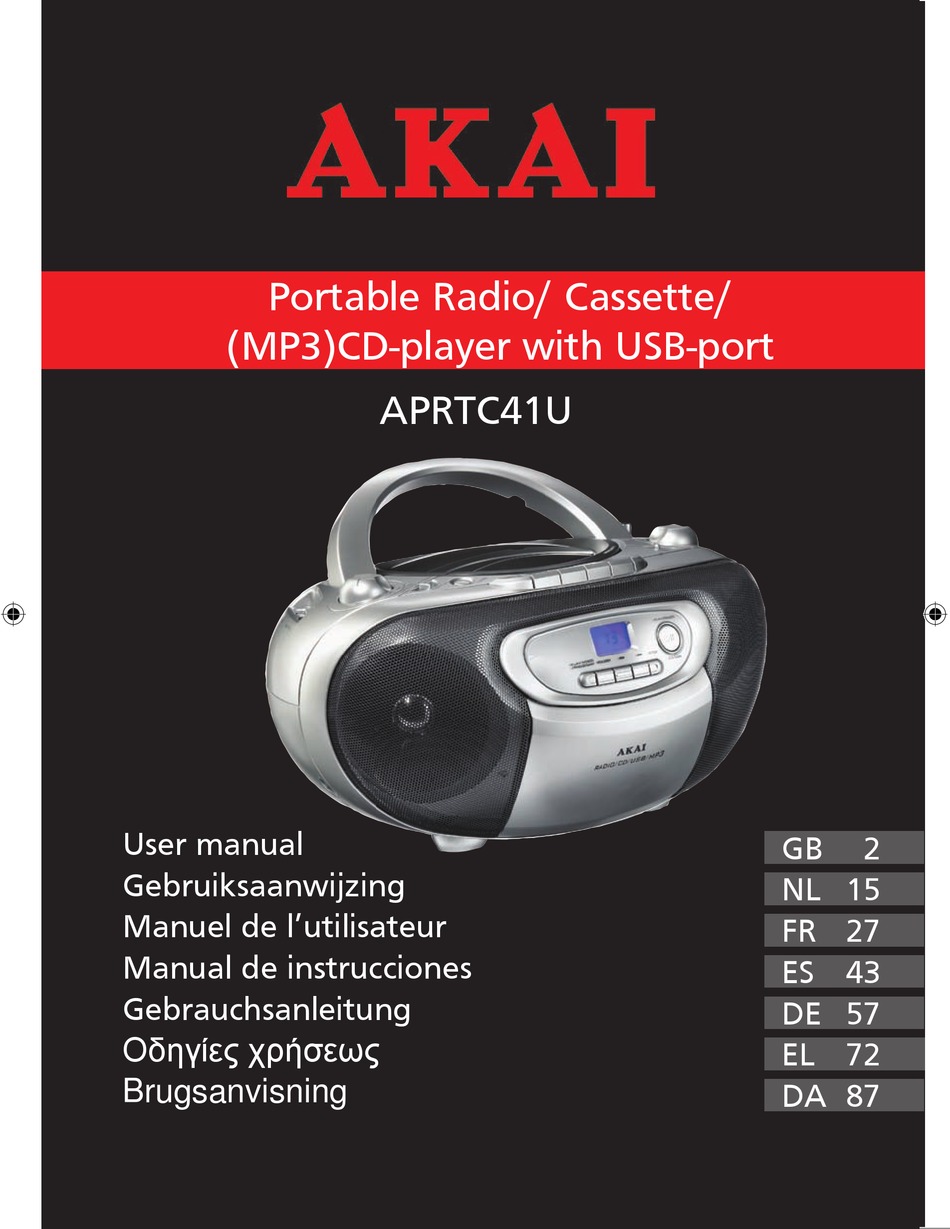 Akai at-57 manual de instrucciones operating instuctions manual 