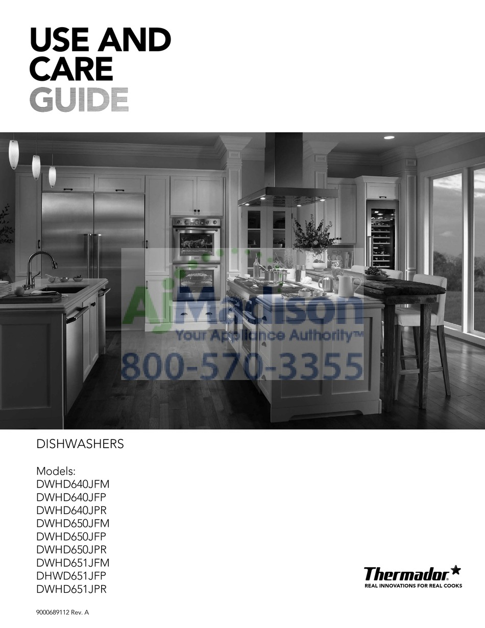 THERMADOR DWHD640JFM USE AND CARE MANUAL Pdf Download ManualsLib