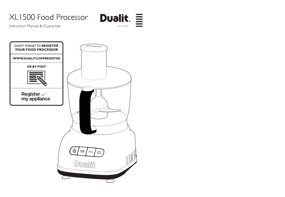 DUALIT XL1500 INSTRUCTION MANUAL & GUARANTEE Pdf Download ManualsLib