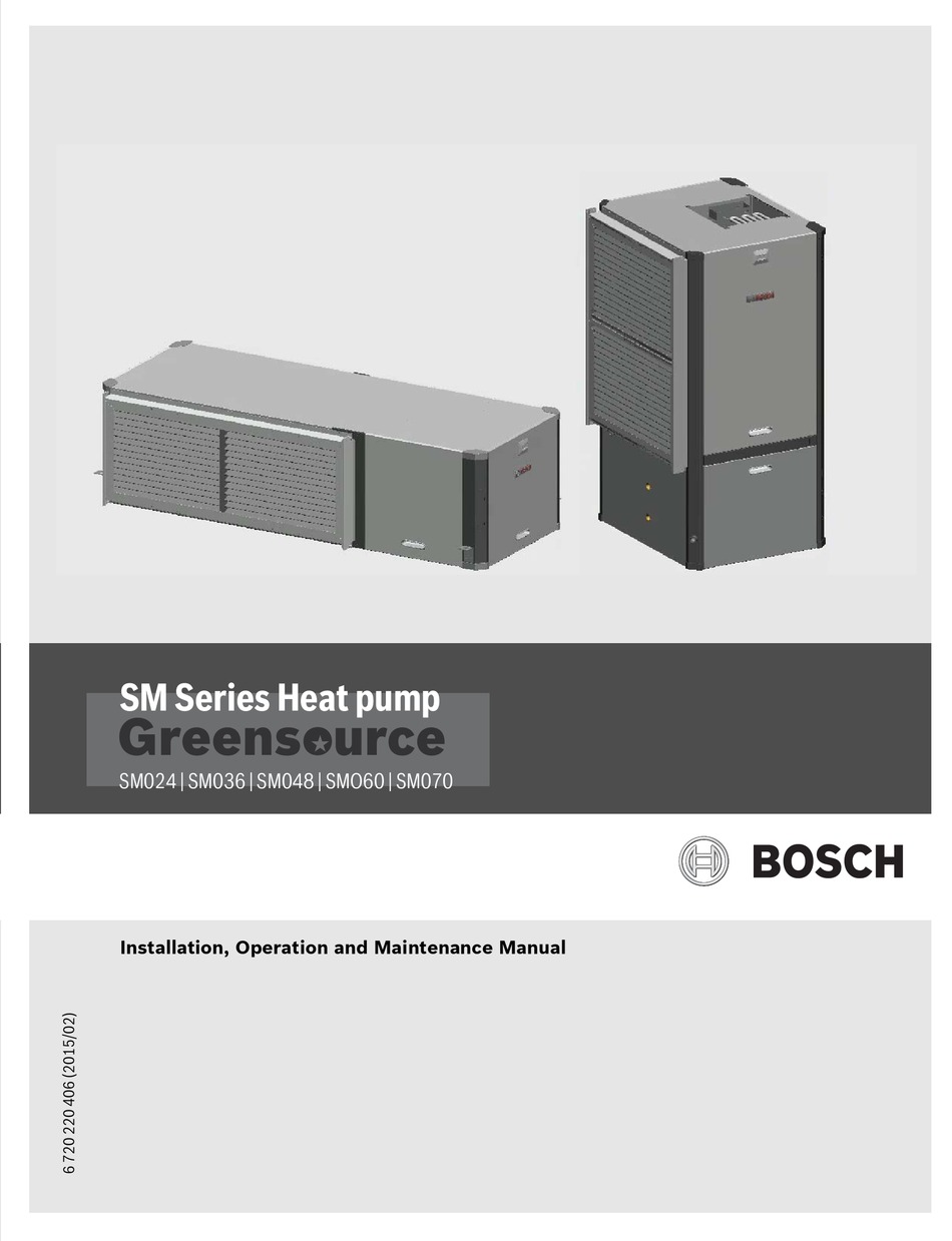 BOSCH SM024 INSTALLATION OPERATION AND MAINTENANCE MANUAL Pdf