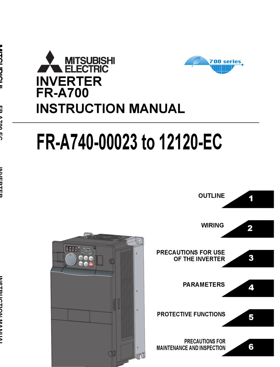 MITSUBISHI FR-A740-00023-EC INSTRUCTION MANUAL Pdf Download 