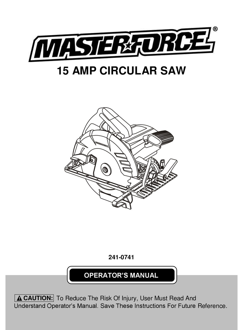 MASTERFORCE 2410741 OPERATOR'S MANUAL Pdf Download ManualsLib