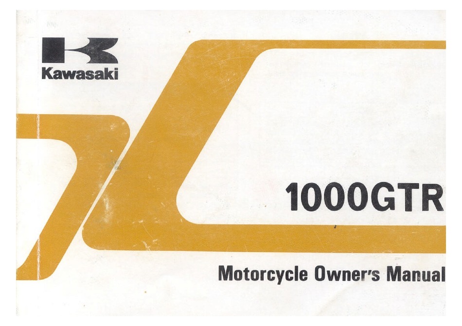 KAWASAKI 1000GTR OWNER'S Download | ManualsLib