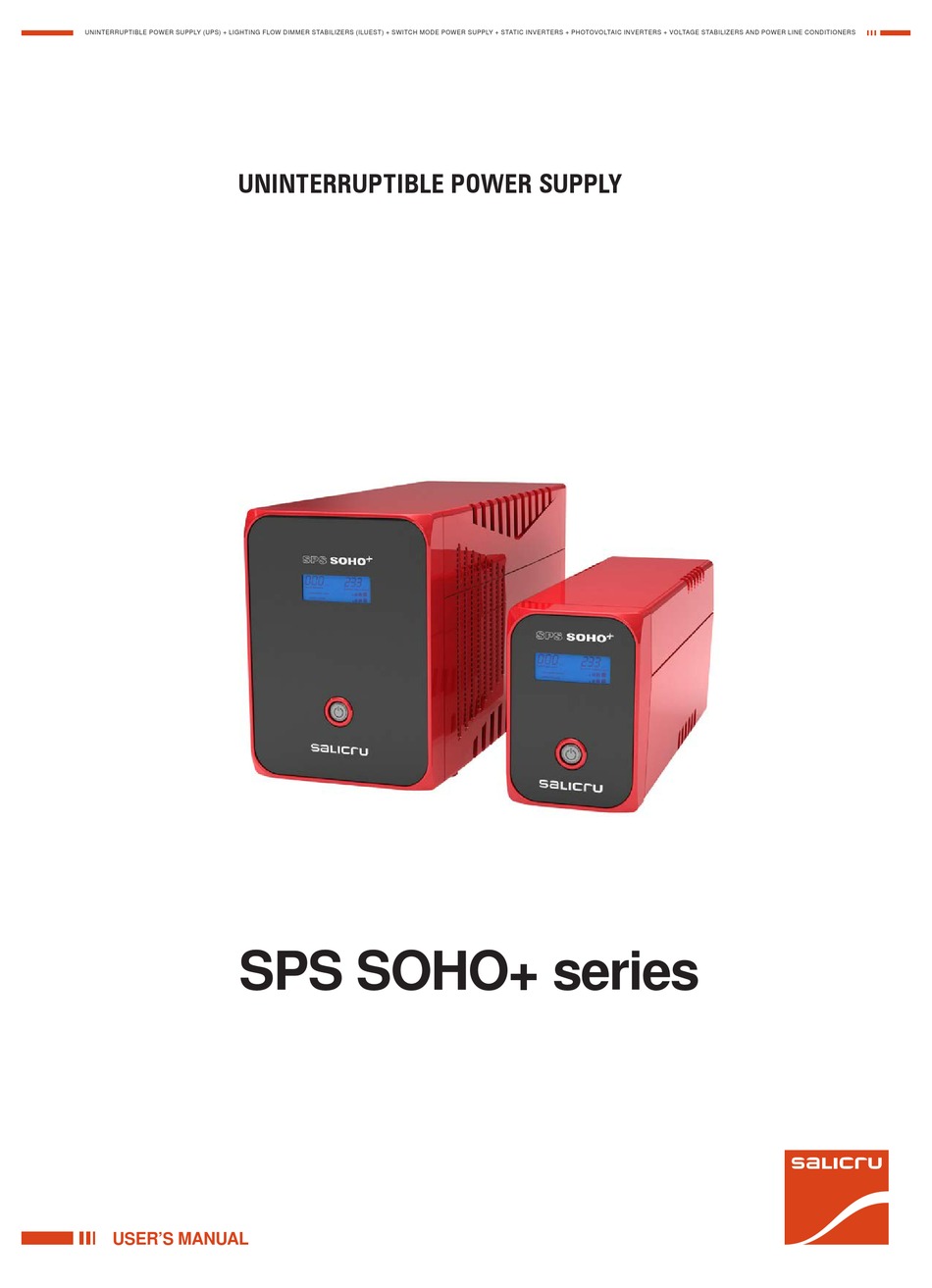 Salicru Sps Soho Series User Manual Pdf Download Manualslib