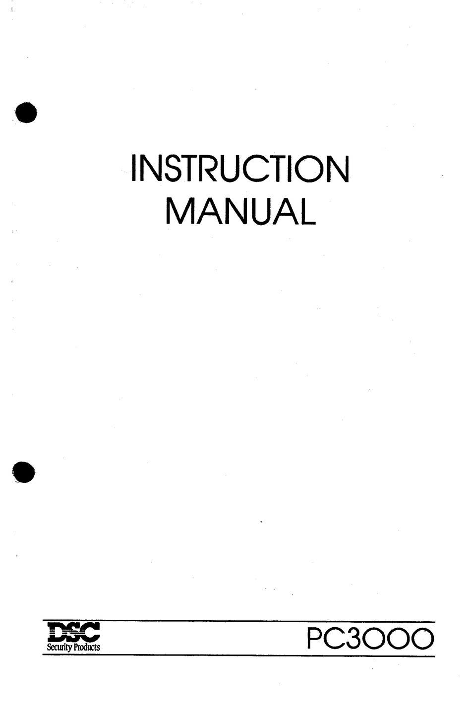 DSC PC3000 INSTRUCTION MANUAL Pdf Download | ManualsLib