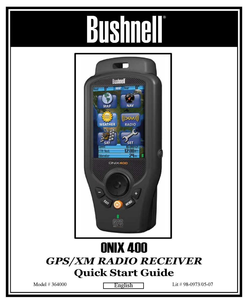 BUSHNELL ONIX 400 QUICK START MANUAL Pdf Download ManualsLib