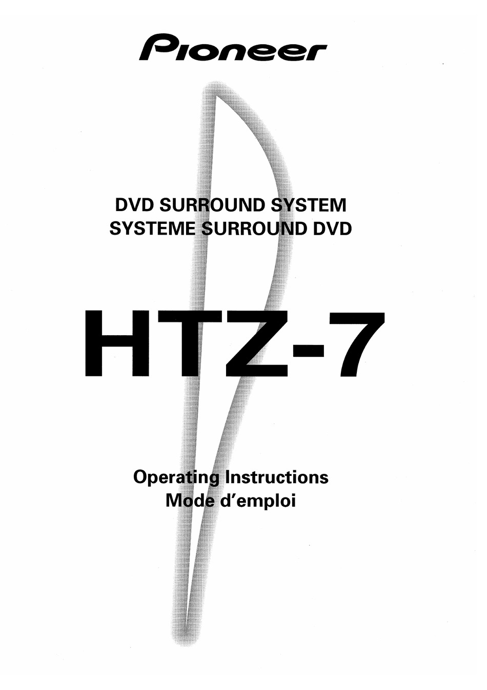 Pioneer Htz 7 Operating Instructions Manual Pdf Download Manualslib