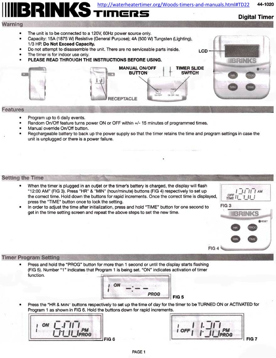 BRINKS 441020 MANUAL Pdf Download ManualsLib