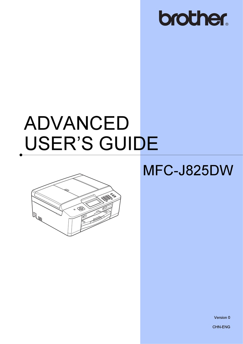 BROTHER MFC-J825DW ADVANCED USER'S MANUAL Pdf Download | ManualsLib