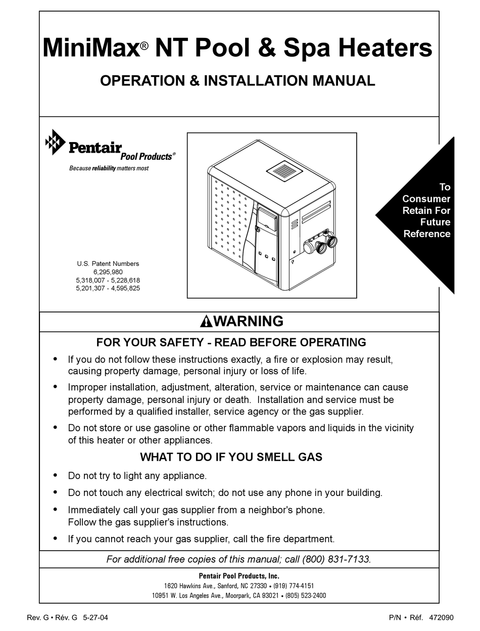 Installation operation manual. Pentair инструкция. Инструкция по эксплуатация для Outdoor Heater. NT Series программа. Minimax FMZ 4100 инструкция pdf.