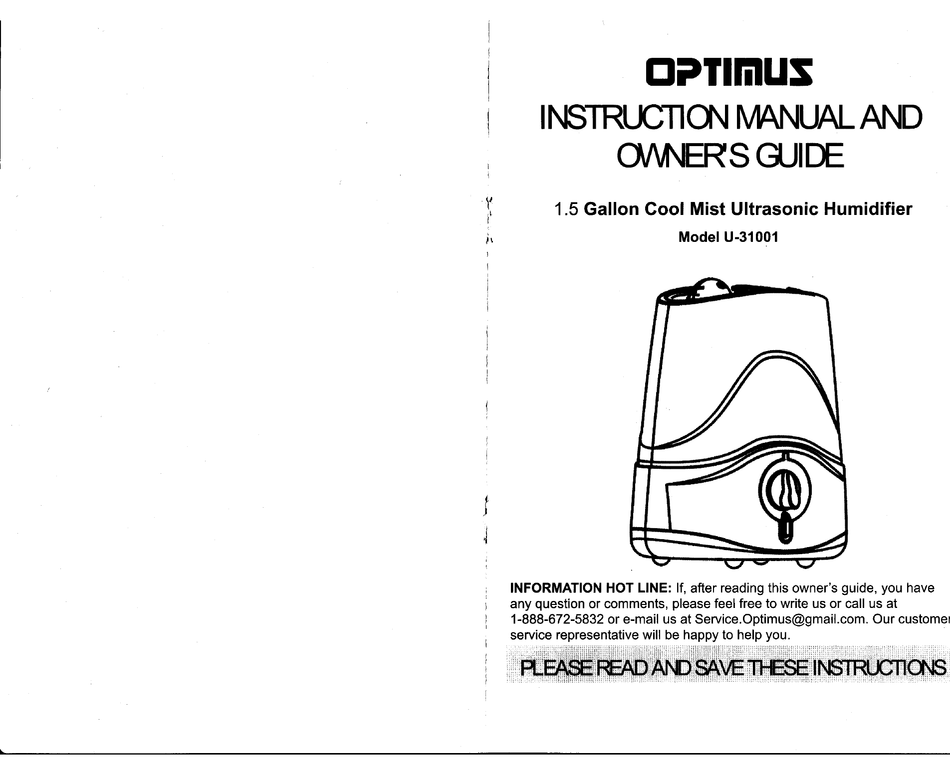 Optimus U 31001 Instruction Manual And Owners Manual Pdf Download