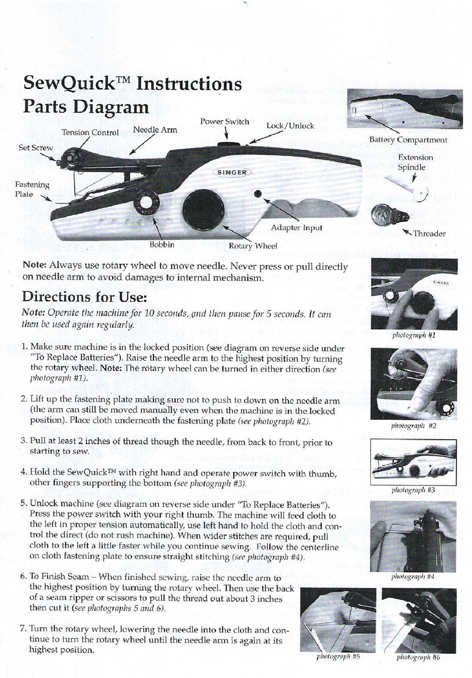 SINGER SEWQUICK INSTRUCTIONS Pdf Download | ManualsLib