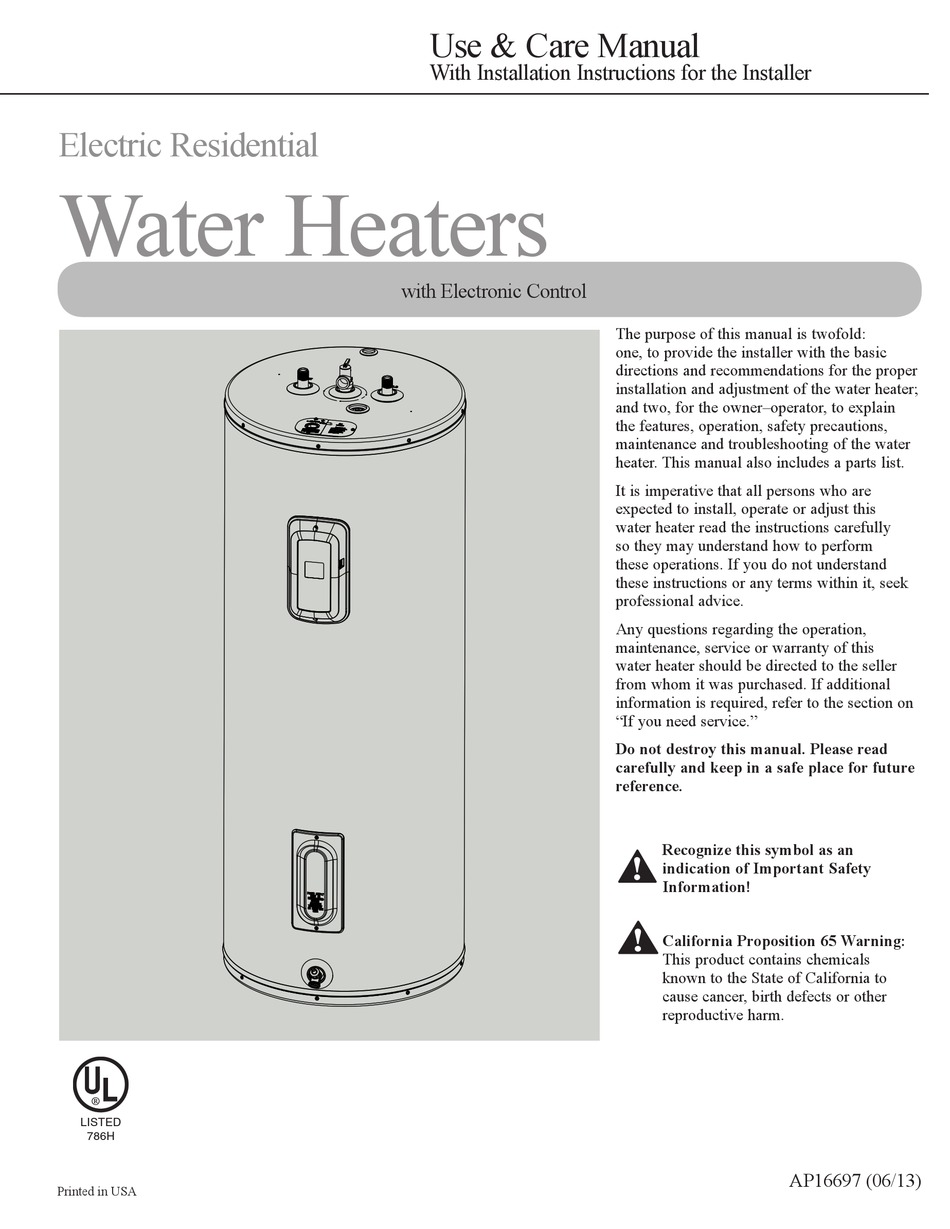 Error Codes - Rheem AP16697 Use u0026 Care Manual [Page 19] | ManualsLib