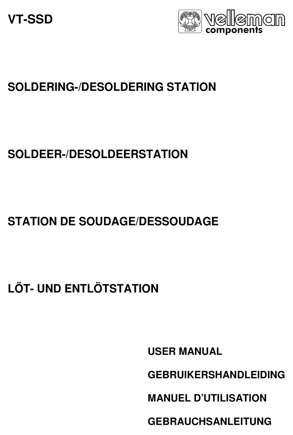 VELLEMAN VTSSD USER MANUAL Pdf Download ManualsLib