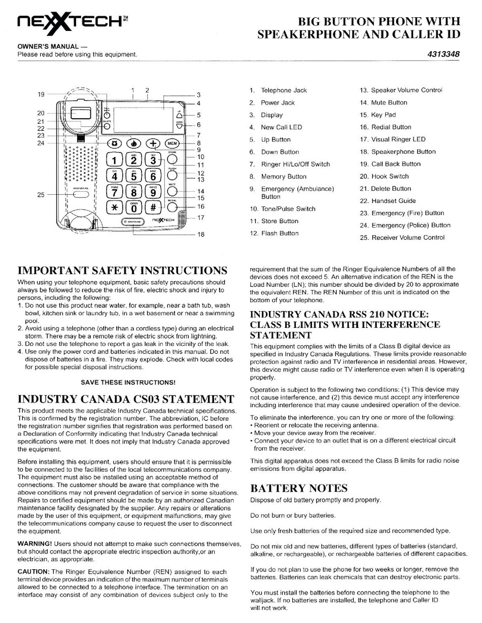 NEXXTECH 4313348 OWNER'S MANUAL Pdf Download ManualsLib